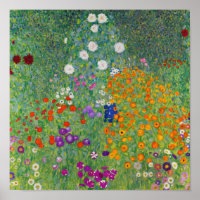 Gustav Klimt Flower Garden Art