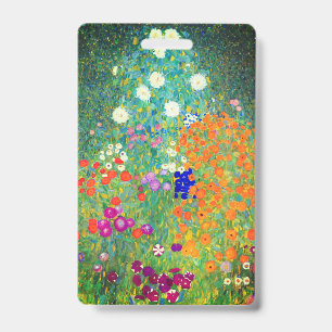 Gustav Klimt Flower Garden Badge