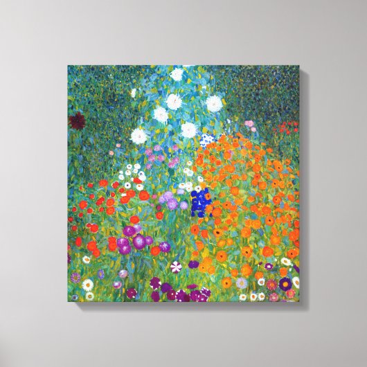 Gustav Klimt Flower Garden Canvas Afdruk (Voorkant)