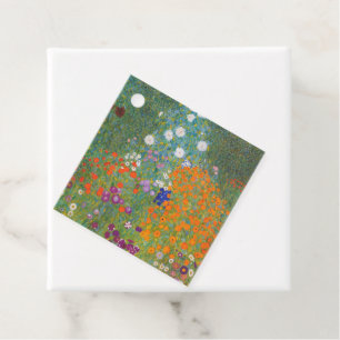 Gustav Klimt Flower Garden Cottage Natuur Bedankjes Labels