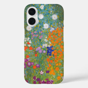 Gustav Klimt Flower Garden Cottage Natuur iPhone 16 Hoesje