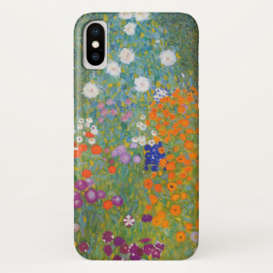 Gustav Klimt Flower Garden Cottage Natuur iPhone X Hoesje