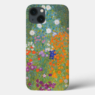 Gustav Klimt Flower Garden Cottage Natuur iPhone 13 Hoesje