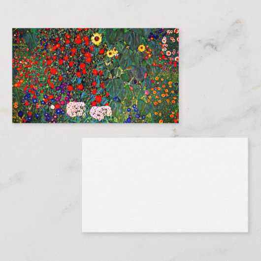 Gustav Klimt Flower Garden Informatiekaartje (Voorkant / Achterkant)
