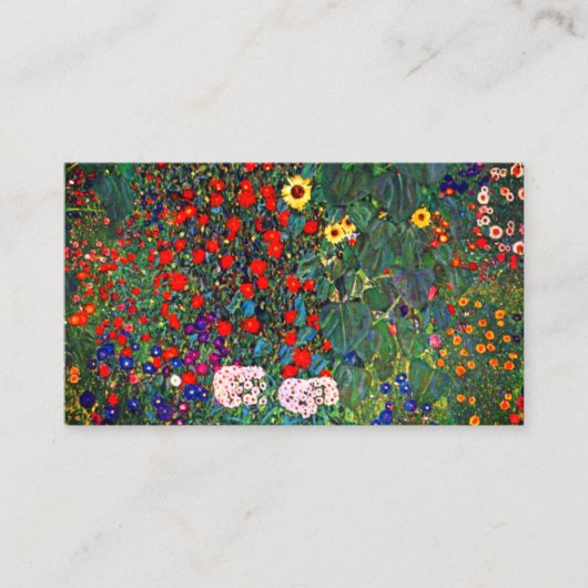 Gustav Klimt Flower Garden Informatiekaartje (Voorkant)