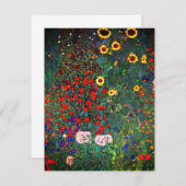 Gustav Klimt Flower Garden Kaart (Voorkant / Achterkant)