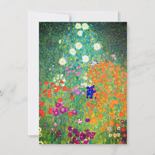 Gustav Klimt Flower Garden Kaart (Voorkant)