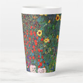 Gustav Klimt Flower Garden Latte Mok (Voorkant)