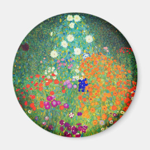 Gustav Klimt Flower Garden Magneet
