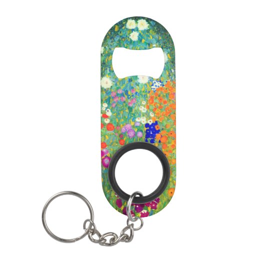Gustav Klimt Flower Garden Mini Flessenopener (Voorkant)