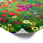 Gustav Klimt Flower Garden Poster (Hoek)