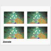 Gustav Klimt Flower Garden Rechthoekige Sticker (Vel)