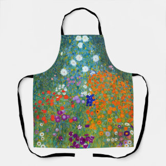 Gustav Klimt Flower Garden Schort