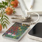 Gustav Klimt Flower Garden Sleutelhanger (Voorkant Rechts)