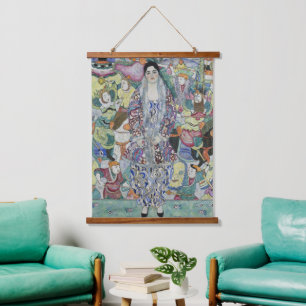 Gustav Klimt Friederike Maria Beer Portret Kunst Hangend Wandkleed