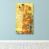 Gustav Klimt Fulfilment Canvas Poster Afdruk (Insitu (Houten vloer))
