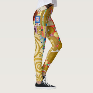 Gustav Klimt Fulfilment Nouveau Paar Leggings