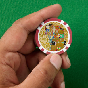 Gustav Klimt Fulfilment Nouveau Paar Poker Chips