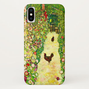 Gustav Klimt Garden met kippen iPhone X Hoesje