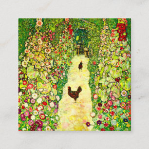 Gustav Klimt Garden met kippen Informatiekaartje