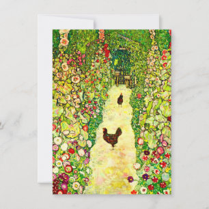 Gustav Klimt Garden met kippen Kaart