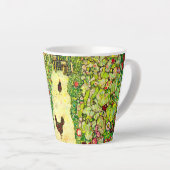 Gustav Klimt Garden met kippen Latte Mok (Rechterhoek)