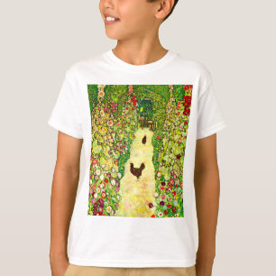 Gustav Klimt Garden met kippen T-shirt