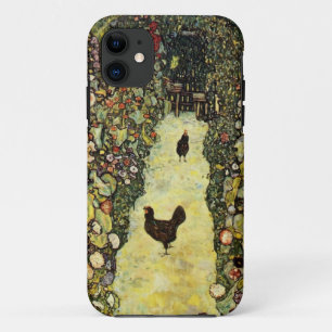 Gustav Klimt Garden pad met kippen iPhone 11 Hoesje