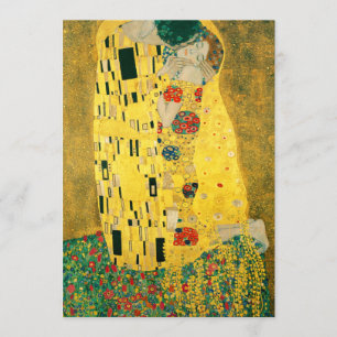 Gustav Klimt Golden Art The Kiss for Lovers Kaart