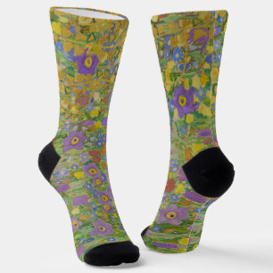 Gustav Klimt Golden Bloom Foral Pattern Sokken