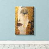 Gustav Klimt Gouden Tranen Canvas Print (Insitu (Houten vloer))