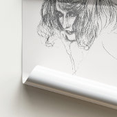 Gustav Klimt Head-vrouwenprofiel Beethoven Frieze Poster