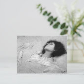 Gustav Klimt - het blad van de Studie met het Briefkaart (Staand voorkant)