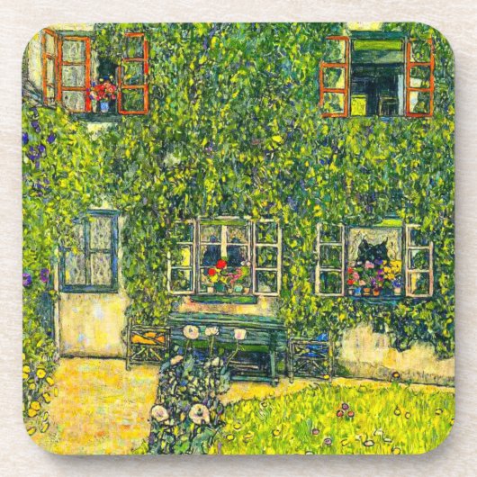 Gustav Klimt Het Huis van Guardaboschi Bier Onderzetter (Voorkant)