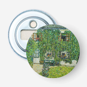 Gustav Klimt - Het Huis van Guardaboschi Button Flesopener
