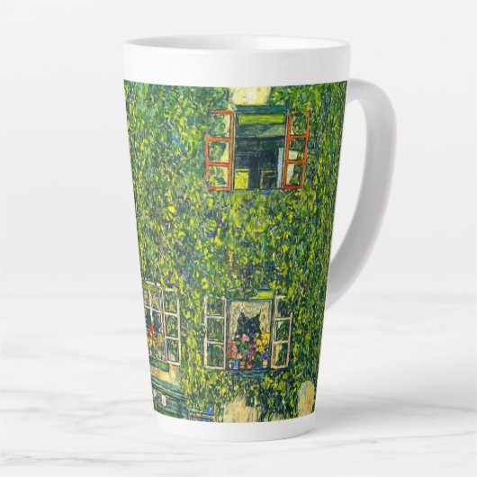 Gustav Klimt Het Huis van Guardaboschi Latte Mok (Rechterhoek)