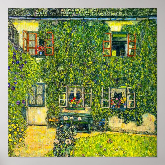 Gustav Klimt Het Huis van Guardaboschi Poster (Voorkant)