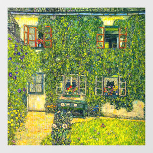 Gustav Klimt Het Huis van Guardaboschi Raamsticker