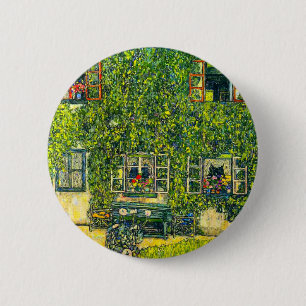 Gustav Klimt Het Huis van Guardaboschi Ronde Button 5,7 Cm