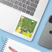 Gustav Klimt Het Huis van Guardaboschi Sticker (Laptop met iPhone)