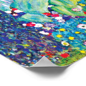 Gustav Klimt - Het zonnebloempiteren Poster (Hoek)