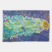 Gustav Klimt - Het zonnebloempiteren Theedoek (Horizontaal)