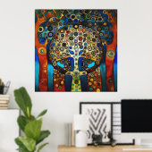 Gustav Klimt inspireerde The Tree of Life Poster (Thuiskantoor)