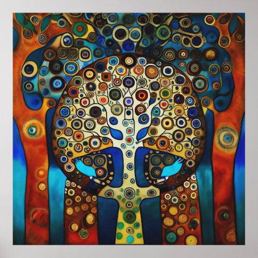 Gustav Klimt inspireerde The Tree of Life Poster (Voorkant)