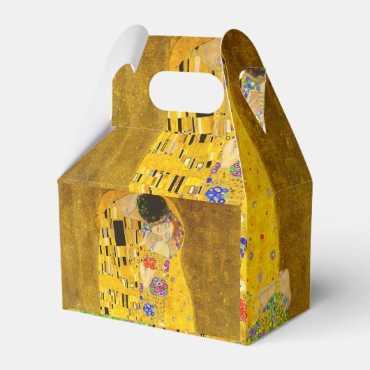 Gustav Klimt is het beroemde schilderij The Kiss. Bedankdoosjes (Achterkant)