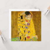 Gustav Klimt is het beroemde schilderij The Kiss. Kaart (Voorkant / Achterkant in situ)
