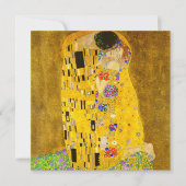 Gustav Klimt is het beroemde schilderij The Kiss. Kaart (Voorkant)