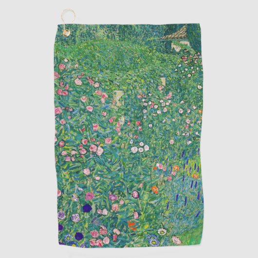 Gustav Klimt - Italiaans tuinlandschap Golfhanddoek (Voorkant)