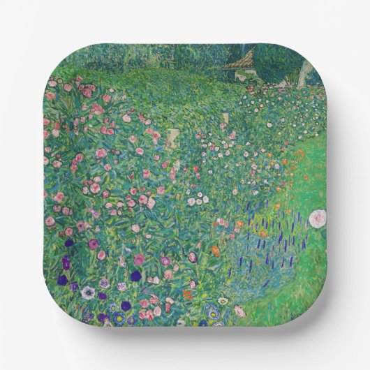 Gustav Klimt - Italiaans tuinlandschap Papieren Bordje (Voorkant)