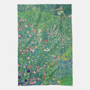 Gustav Klimt - Italiaans tuinlandschap Theedoek